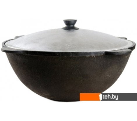 - Казаны Chugun Invest Узбекский с алюминиевой крышкой (16 л, круглое дно) - Узбекский с алюминиевой крышкой (16 л, круглое дно)