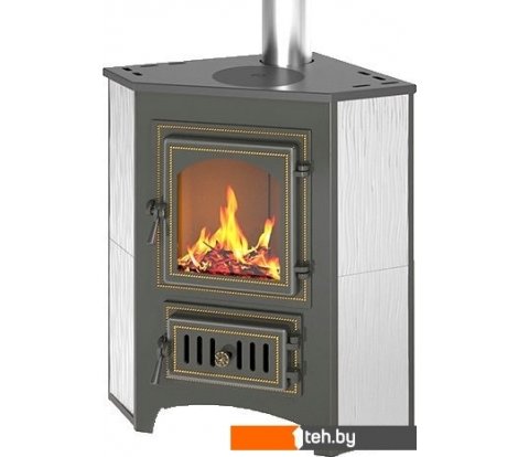  - Дровяные камины, печи-камины, порталы Везувий ПК-01(220) 9 кВт (с плитой, угловой, бежевый) - ПК-01(220) 9 кВт (с плитой, угловой, бежевый)