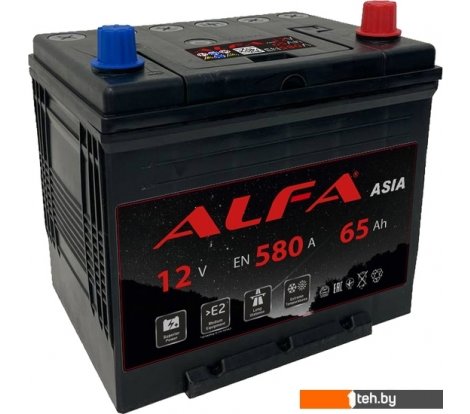  - Автомобильные аккумуляторы ALFA Asia JR 580A (65 А·ч) - Asia JR 580A (65 А·ч)