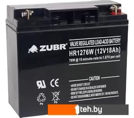  - Аккумуляторы для ИБП Zubr HR 1276 W (12 В/18 А·ч) - HR 1276 W (12 В/18 А·ч)