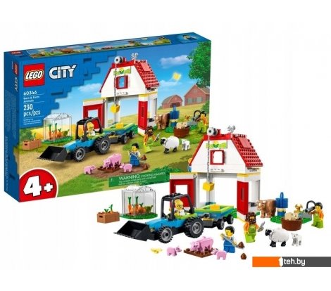  - Конструкторы LEGO City 60346 Ферма и амбар с животными - City 60346 Ферма и амбар с животными