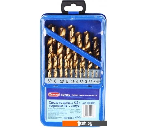  - Сверла, буры, зенкеры ДИОЛД Н 2505 90014009 (25шт) - Н 2505 90014009 (25шт)