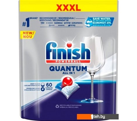  - Бытовая химия Finish Powerball Quantum All in 1 (60 шт) - Powerball Quantum All in 1 (60 шт)