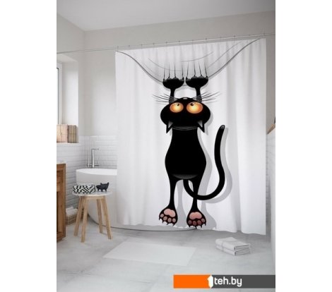  - Шторки и карнизы для ванн и поддонов JoyArty Кот-шкодник sc_18507 - Кот-шкодник sc_18507