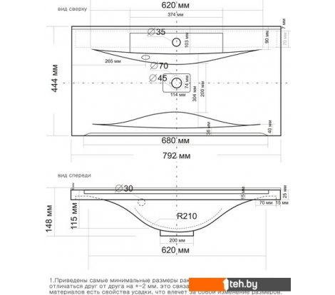  - Умывальники Madera Milen 80 - Milen 80