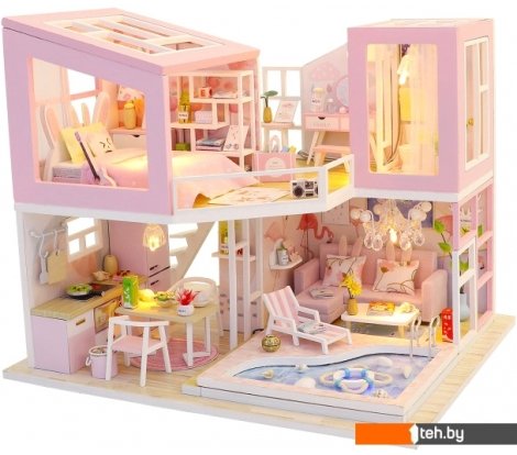 - Сборные модели Hobby Day MiniHouse Розовый фламинго M915 - MiniHouse Розовый фламинго M915