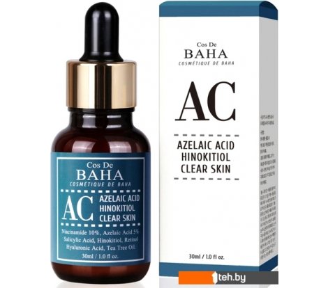  - Косметика по уходу за лицом Cos de Baha Сыворотка для лица Azelaic Acid Hinokitiol Clear Skin (30 мл) - Сыворотка для лица Azelaic Acid Hinokitiol Clear Skin (30 мл)