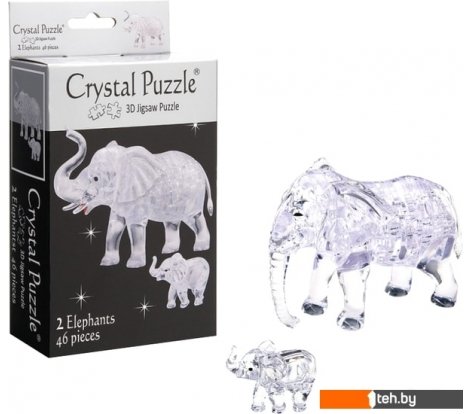  - Сборные модели Crystal Puzzle Два слона 90235 - Два слона 90235