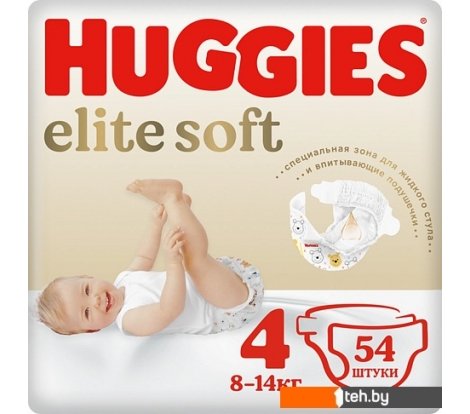  - Детские подгузники Huggies Elite Soft 4 (54 шт) - Elite Soft 4 (54 шт)