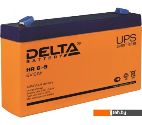  - Аккумуляторы для ИБП Delta HR 6-9 634W (6В/9 А·ч) - HR 6-9 634W (6В/9 А·ч)