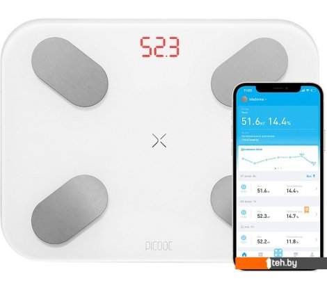- Напольные весы Picooc S1 Pro V2 (белый) - S1 Pro V2 (белый)