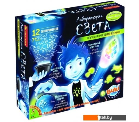 - Игры-опыты, эксперименты Bondibon Науки с Буки Лаборатория света 12 экспериментов ВВ47454 - Науки с Буки Лаборатория света 12 экспериментов ВВ47454