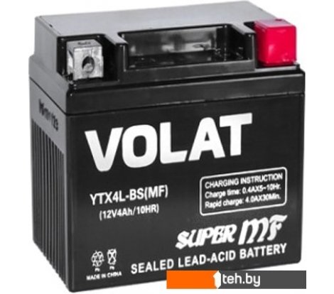  - Мотоциклетные аккумуляторы VOLAT YTX4L-BS (4 А·ч) - YTX4L-BS (4 А·ч)