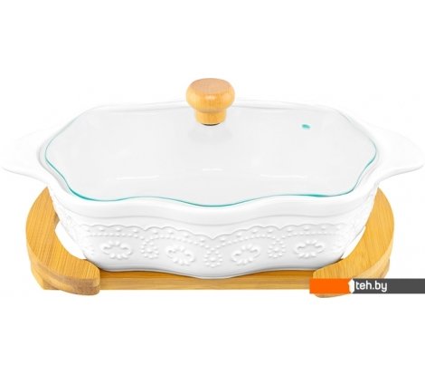  - Формы для выпечки, противни Elan Gallery Белый узор 540528 - Белый узор 540528