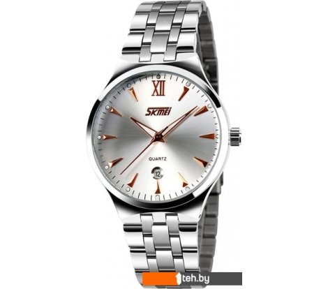  - Наручные часы Skmei 9071 37 мм. (серебристый/розовое золото) - 9071 37 мм. (серебристый/розовое золото)