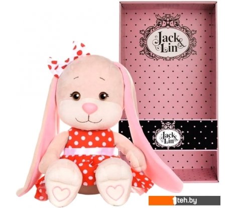  - Мягкие игрушки Jack&Lin Зайка в красном платье в белый горошек JL-051923-25 - Зайка в красном платье в белый горошек JL-051923-25