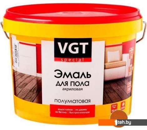  - Краски и эмали VGT Профи для пола ВД-АК-1179 2.5 кг (желто-коричневый/орех) - Профи для пола ВД-АК-1179 2.5 кг (желто-коричневый/орех)