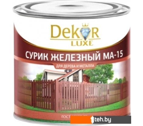  - Краски и эмали Dekor Сурик железный МА-15 для дерева и металла 6 кг - Сурик железный МА-15 для дерева и металла 6 кг