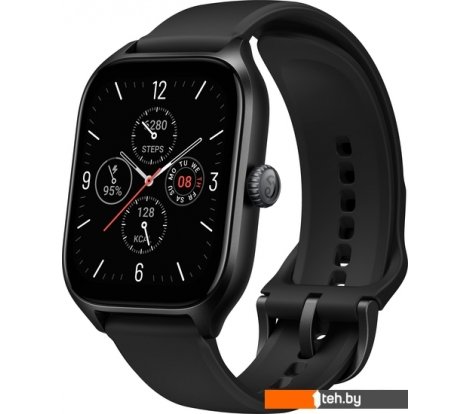 - Умные часы и браслеты Amazfit GTS 4 (черный, с черным ремешком из фторэластомера) - GTS 4 (черный, с черным ремешком из фторэластомера)