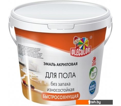  - Краски и эмали Olecolor Акриловая для пола 2.5 кг (желто-коричневый) - Акриловая для пола 2.5 кг (желто-коричневый)