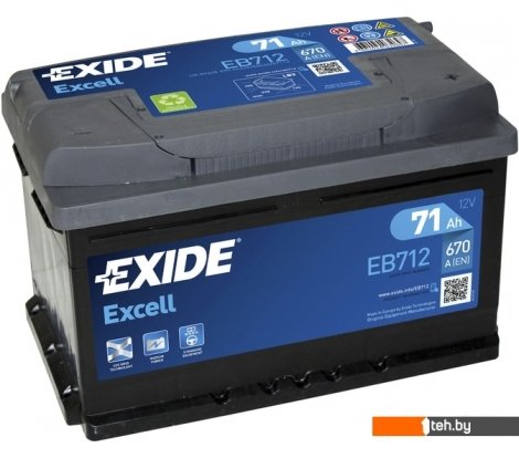 - Автомобильные аккумуляторы Exide Excell EB712 (71 А/ч) - Excell EB712 (71 А/ч)