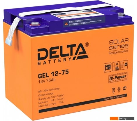  - Аккумуляторы для ИБП Delta GEL 12-75 (12В/75 А·ч) - GEL 12-75 (12В/75 А·ч)