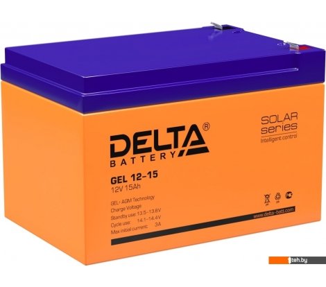  - Аккумуляторы для ИБП Delta GEL 12-15 (12В/15 А·ч) - GEL 12-15 (12В/15 А·ч)