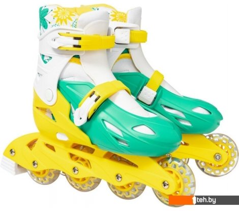  - Роликовые коньки Ricos Kudo PW-128 S (р. 31-34, бирюзовый/желтый) - Kudo PW-128 S (р. 31-34, бирюзовый/желтый)