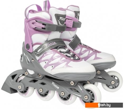  - Роликовые коньки Ricos Stream PW-153A S (р. 33-36, белый/лиловый) - Stream PW-153A S (р. 33-36, белый/лиловый)