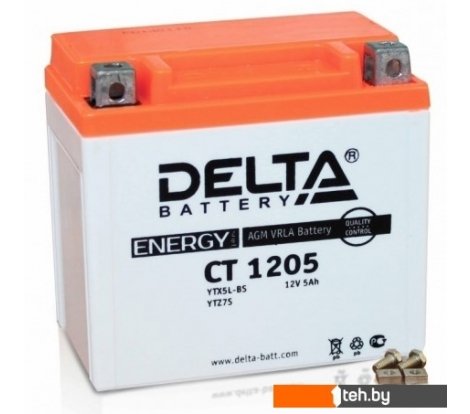  - Мотоциклетные аккумуляторы Delta CT 1205 (5 А·ч) - CT 1205 (5 А·ч)