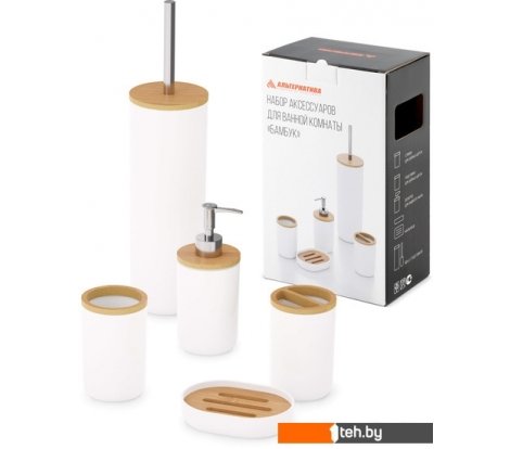  - Аксессуары для ванной и туалета Альтернатива Бамбук М8167 (белый) - Бамбук М8167 (белый)