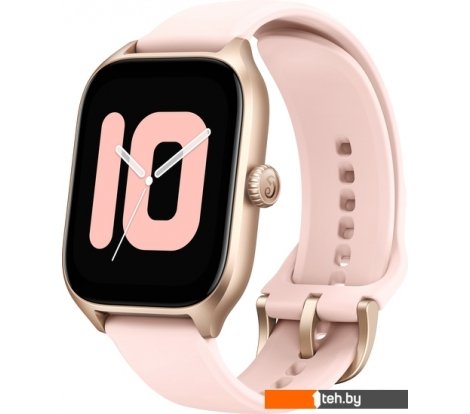 - Умные часы и браслеты Amazfit GTS 4 (золотистый, с розовым ремешком из фторэластомера) - GTS 4 (золотистый, с розовым ремешком из фторэластомера)