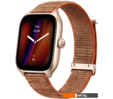 - Умные часы и браслеты Amazfit GTS 4 (золотистый, с коричневым нейлоновым ремешком) - GTS 4 (золотистый, с коричневым нейлоновым ремешком)