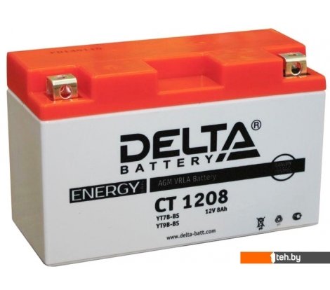- Мотоциклетные аккумуляторы Delta CT 1208 (8 А·ч) - CT 1208 (8 А·ч)