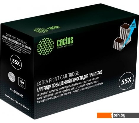 - Картриджи для принтеров и МФУ CACTUS CS-CE255X-MPS (аналог HP CE255X) - CS-CE255X-MPS (аналог HP CE255X)