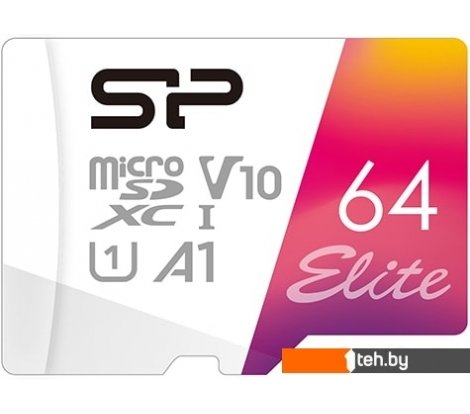 - Карты памяти Silicon-Power Elite microSDXC SP064GBSTXBV1V20SP 64GB - Elite microSDXC SP064GBSTXBV1V20SP 64GB