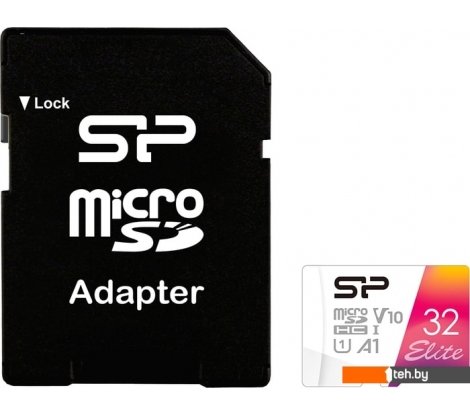 - Карты памяти Silicon-Power Elite microSDHC SP032GBSTHBV1V20SP 32GB (с адаптером) - Elite microSDHC SP032GBSTHBV1V20SP 32GB (с адаптером)