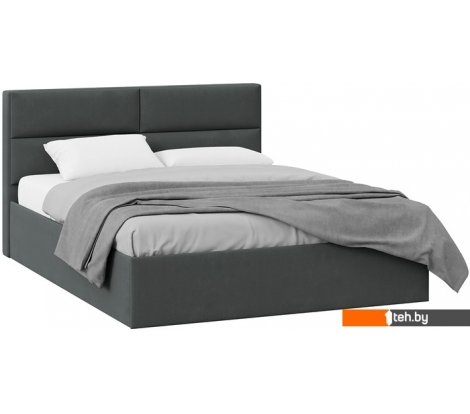  - Кровати Трия Глосс универсальный тип 1 с ПМ 160x200 (велюр графит) - Глосс универсальный тип 1 с ПМ 160x200 (велюр графит)