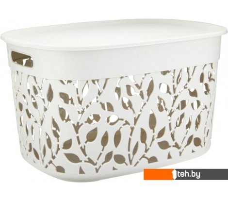  - Ящики, корзины, органайзеры Idea Флора 25 л (белый ротанг) - Флора 25 л (белый ротанг)