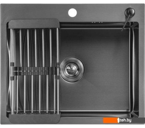 - Кухонные мойки Saniteco 6050 Nano (с сифоном, дозатором и коландером) - 6050 Nano (с сифоном, дозатором и коландером)