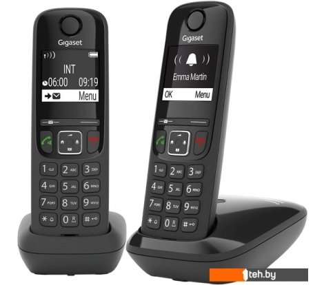 - Радиотелефоны DECT Gigaset AS690 DUO (черный) - AS690 DUO (черный)