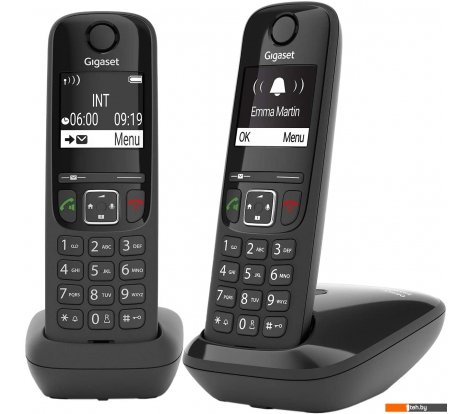  - Радиотелефоны DECT Gigaset AS690 DUO (черный) - AS690 DUO (черный)