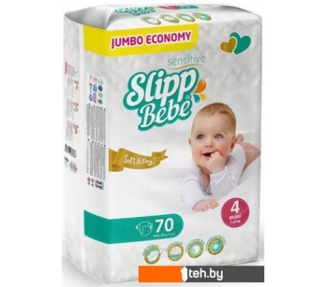  - Детские подгузники Slipp Bebe Maxi J-304 (70 шт) - Maxi J-304 (70 шт)