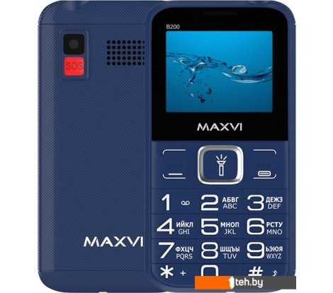  - Мобильные телефоны Maxvi B200 (синий) - B200 (синий)