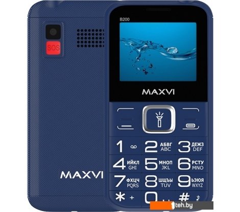  - Мобильные телефоны Maxvi B200 (синий) - B200 (синий)