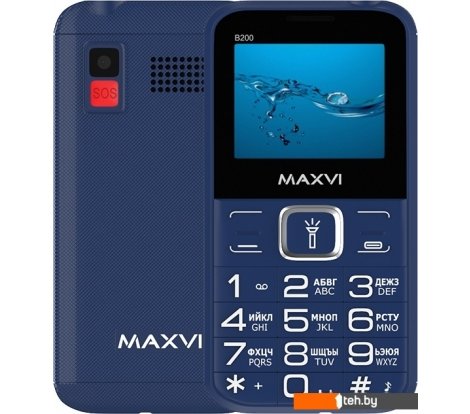  - Мобильные телефоны Maxvi B200 (синий) - B200 (синий)