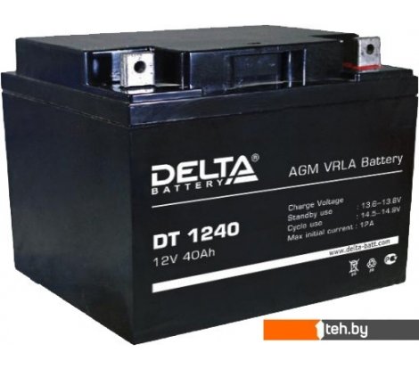  - Аккумуляторы для ИБП Delta DT 1240 (12В/40 А·ч) - DT 1240 (12В/40 А·ч)
