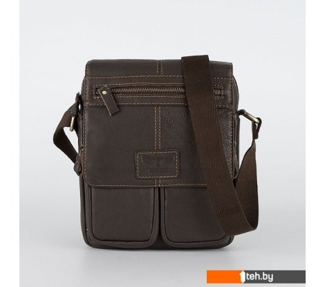  - Женские и мужские сумки Poshete 196-3143-YB42-DBW (коричневый) - 196-3143-YB42-DBW (коричневый)