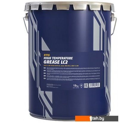 - Смазки, пасты и очистители для механических, электрических узлов Mannol LC-2 High Temperature 18кг 8116 - LC-2 High Temperature 18кг 8116