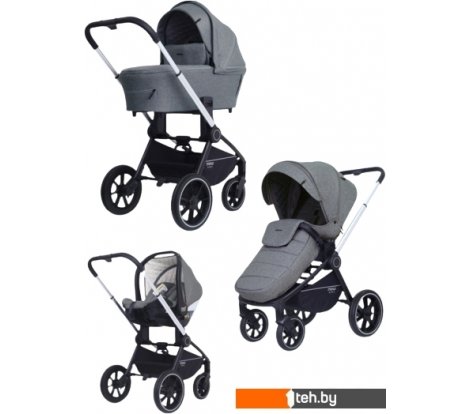  - Детские коляски и аксессуары Rant MOWbaby Zoom PU (3 в 1, silver grey) - MOWbaby Zoom PU (3 в 1, silver grey)